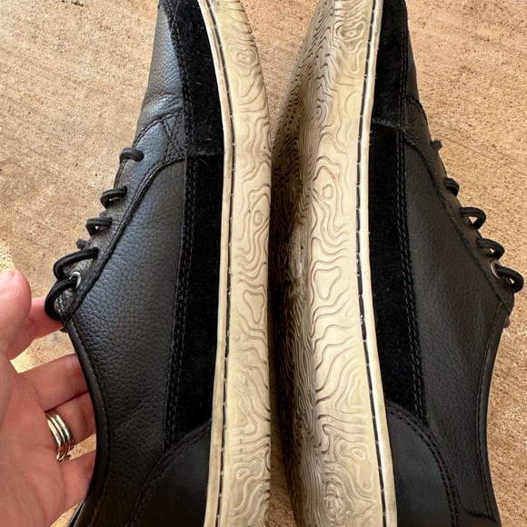 Clarks Collection Mens Sz 9.5 Sneakers Shoes Leather Black Casual Comfort - Picture 5 of 10